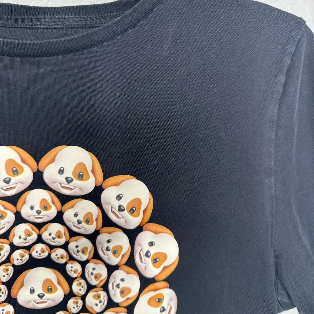 Rare Apple HQ Kaleidoscope dog Black t-shirt‎ Medium
